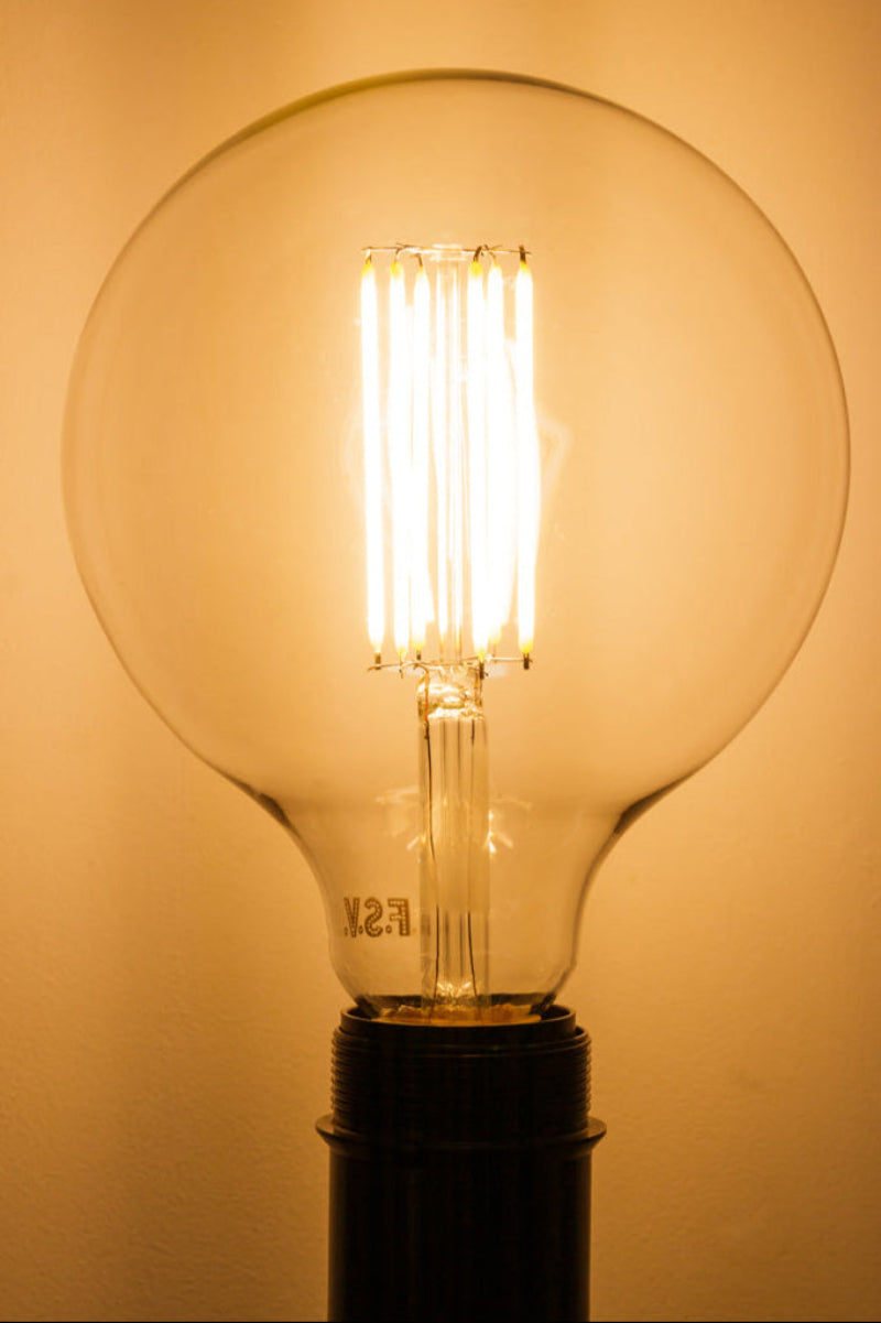 6W B22 Filament LED G125 Round 3000K Bulb Dimmable – Fat Shack Vintage