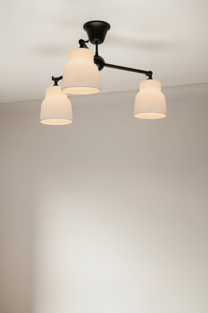 VERANDA FLUSH MOUNT WHITEWASH PEWTER