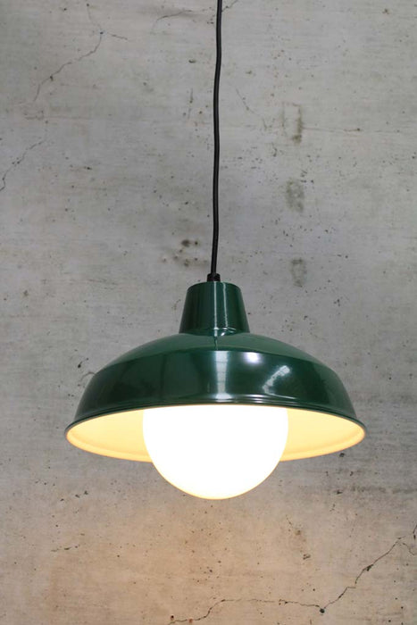 Sma;ll green Warehouse Ball Pendant Light with ball shade