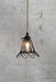 black cage pendant light with jute cord