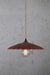 Rust large umbrella pendant with jute cord