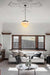 Vicorian Glass Pendant Light hanging in lounge room