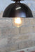 Bakelite bowl close to ceiling light. black close to ceiling light. black flush mount light. black bakelite light ideal for low ceilings