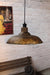 Black round cord pendant with rust shade