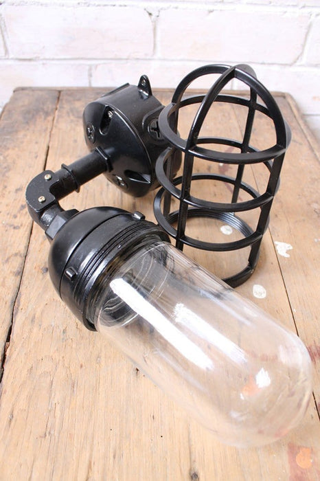 Bunker cage wall light in compartments