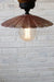 Large rust shade with black batten holder