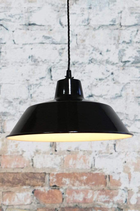 Factory pendant shade in black