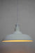 White pendant shade with white cord