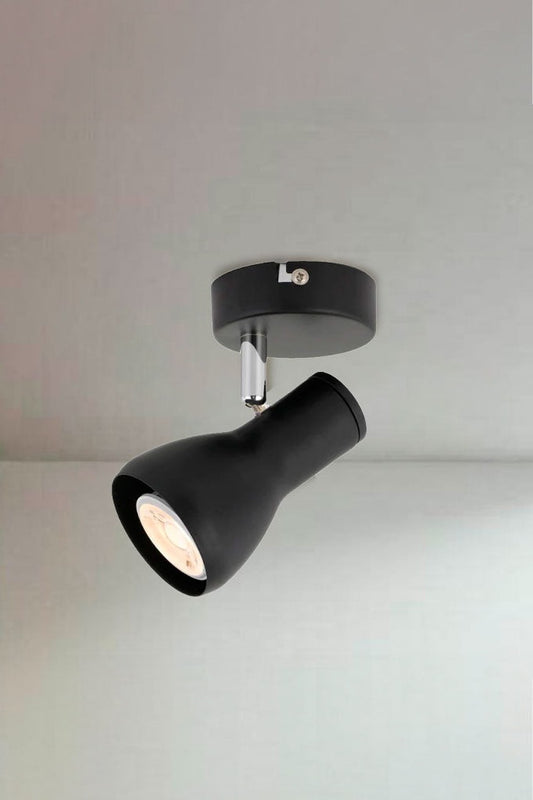 Modern Black Finish 1-Light Spotlight for Contemporary Homes