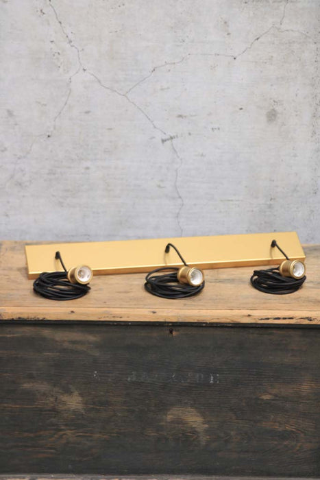 3 Drop Hanging Light Fixture in Gold/Brass finish