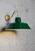 Gold steel gooseneck with green shade