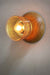Amber Glass and Wood Wall Light