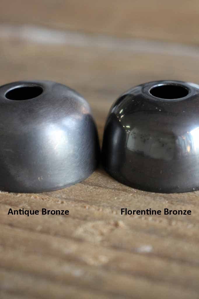 Exampls of the Antique Bronze and Florentine Bronze finishes. 