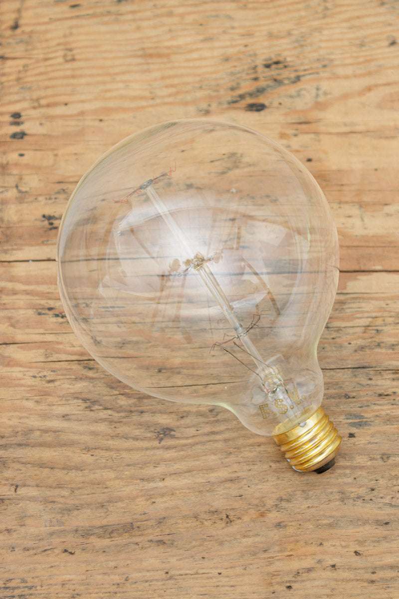 Edison bulb x large round squirrel cage filament, E27 base.