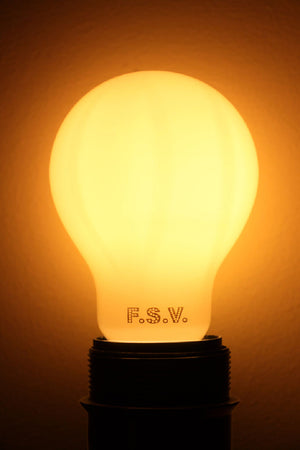 Illuminated 6W E27 LED A60 Round 2200K Opal Bulb Dimmable