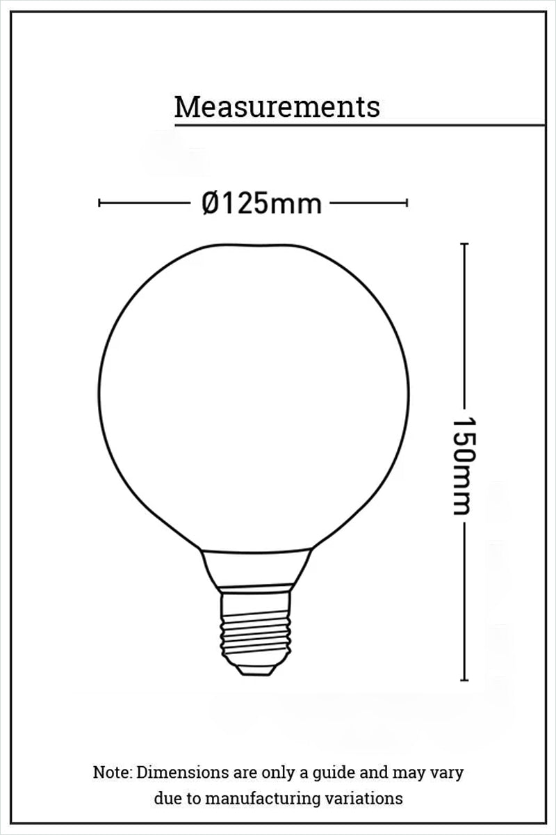Dimesnion illustration of the Black mesh laser cut bulb.