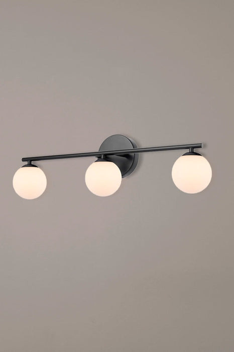 Elegant Banff Multi Light Linear Wall Sconce in Black with 3 lights