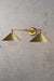 Gold Steel two arm wall sconce with gold shades