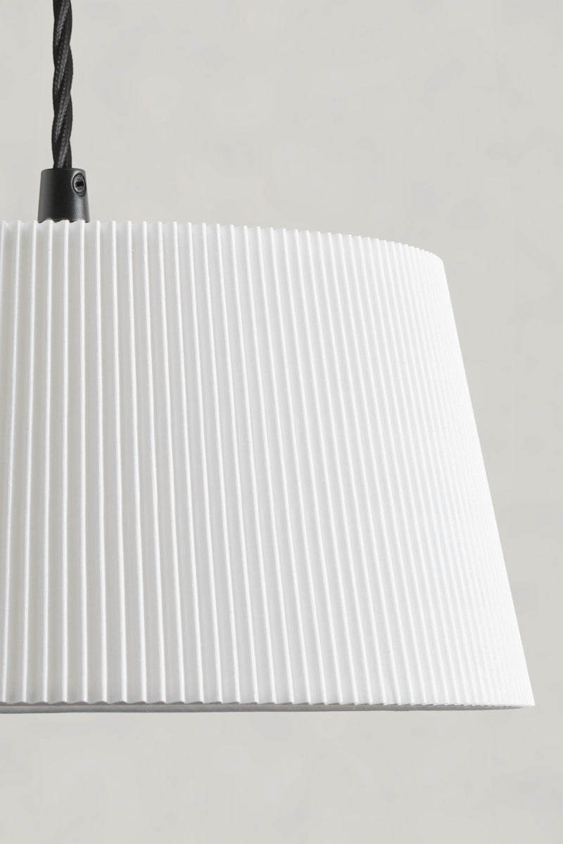 Large Crosby Pleated Pendant Light with twisted cord