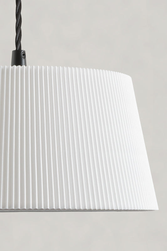 Large Crosby Pleated Pendant Light with twisted cord