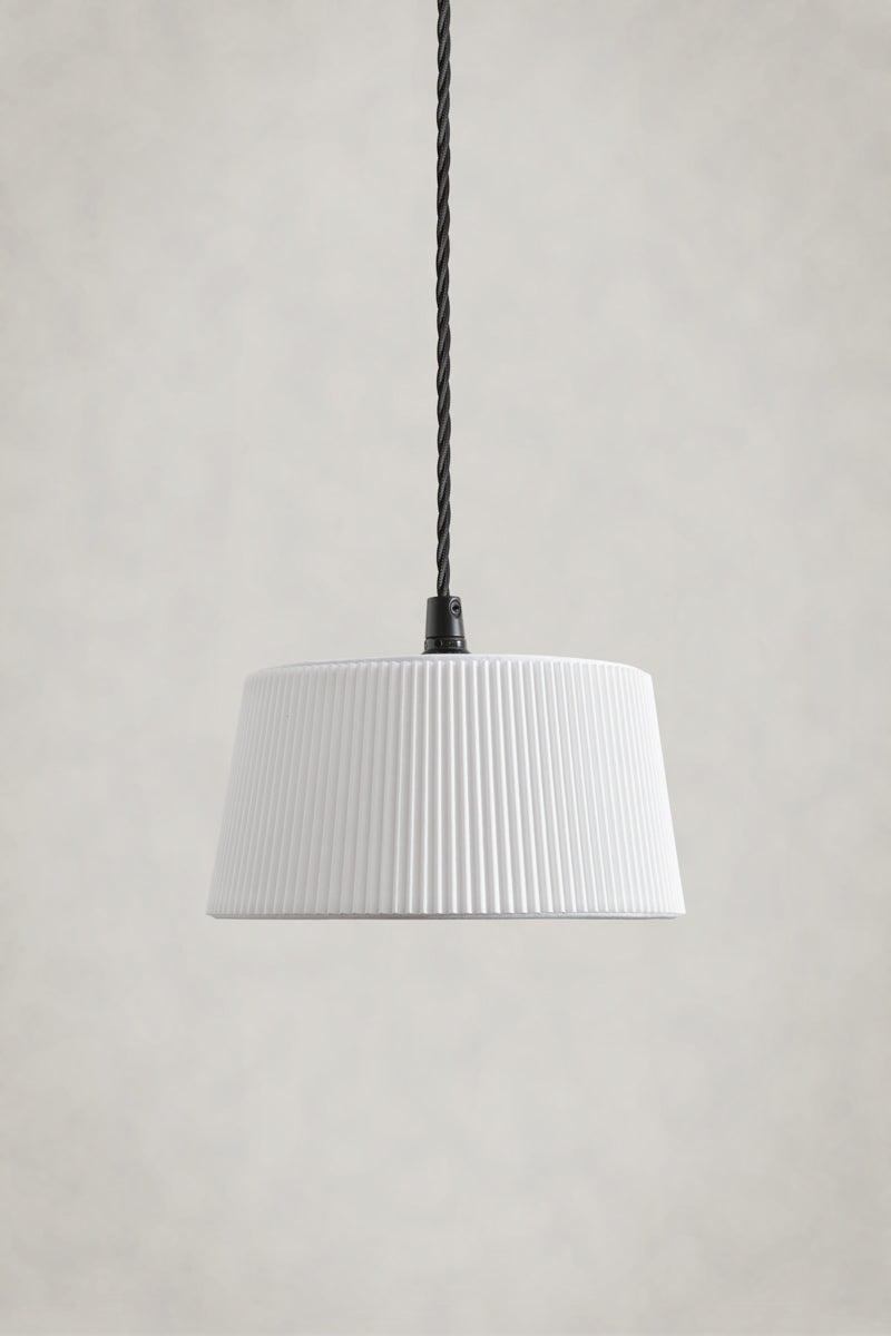 Crosby Pleated Pendant Light small with twist cord