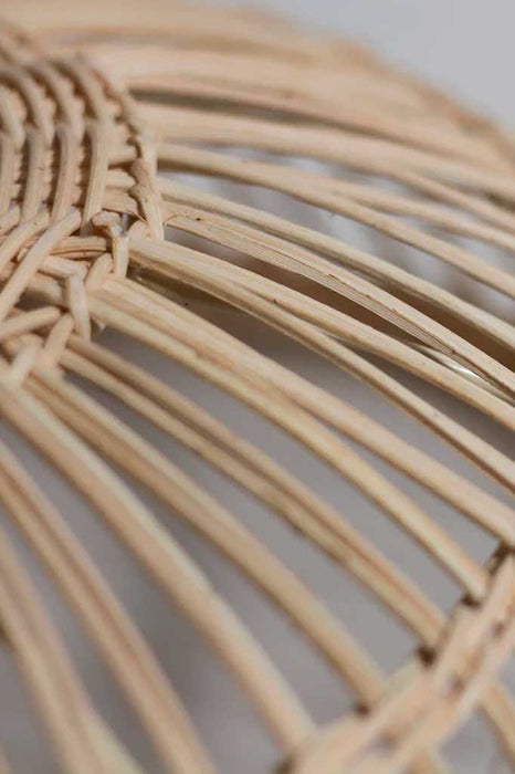 Close up of the rattan shade