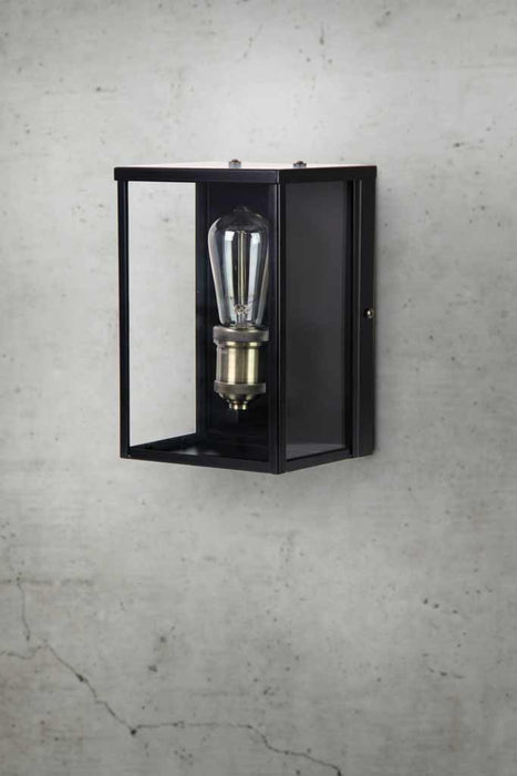 Modern outdoor wall light with black finish