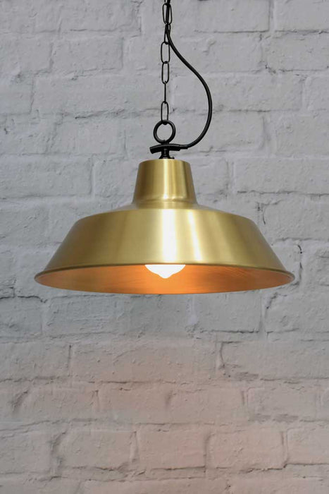 Bright-brass-Factory-Light-with-black side-Chain