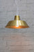 Bright brass Factory Light with white top Chain