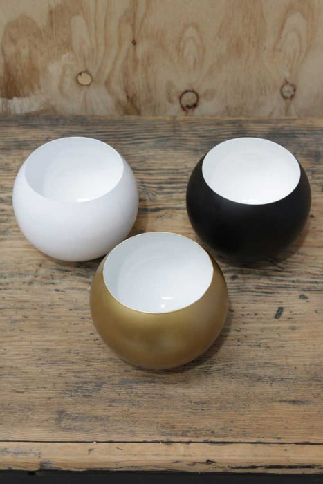 Bulb shade in three finishes
