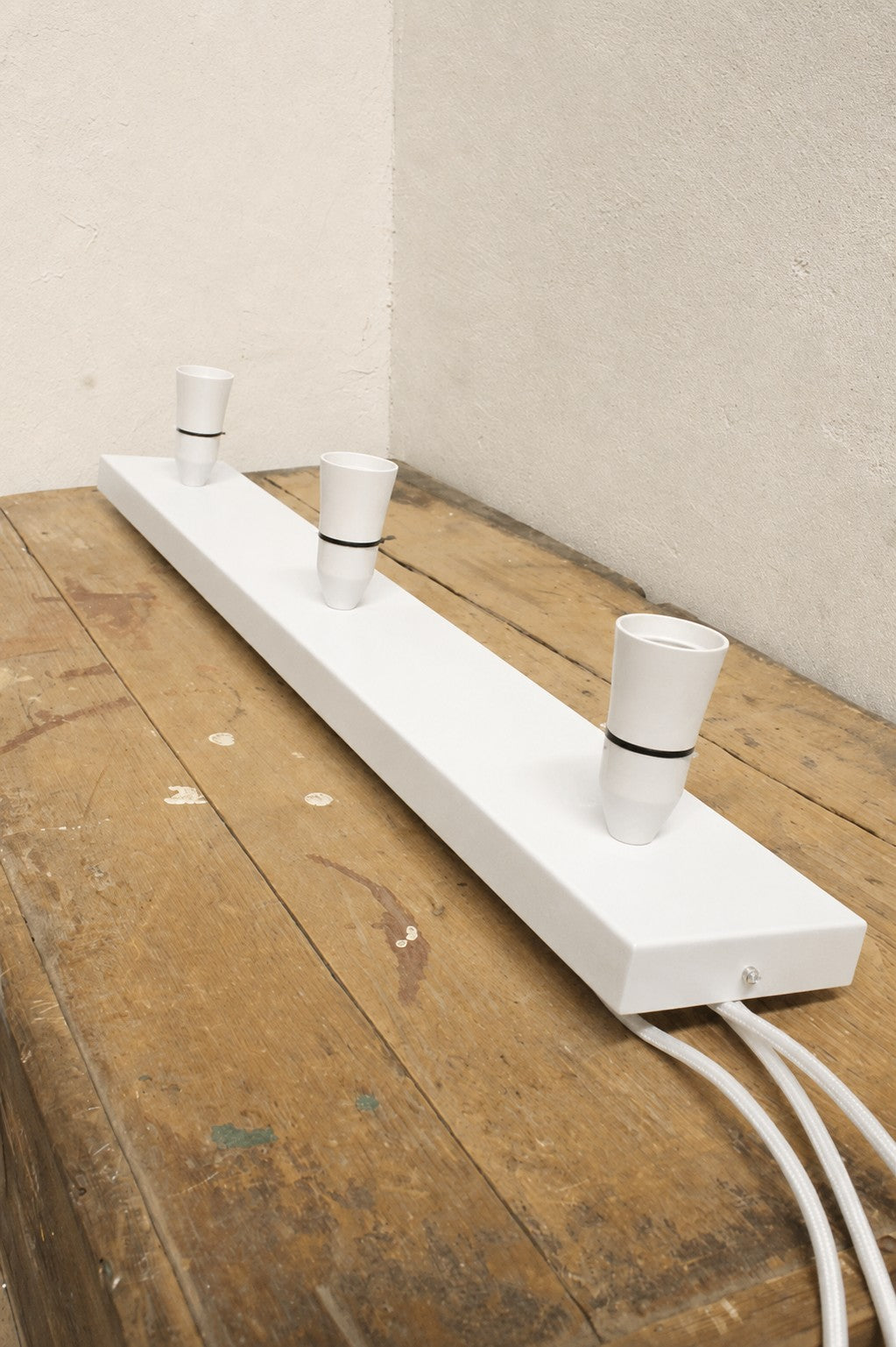 White lighting accessory. Three light flush mount lighting online.