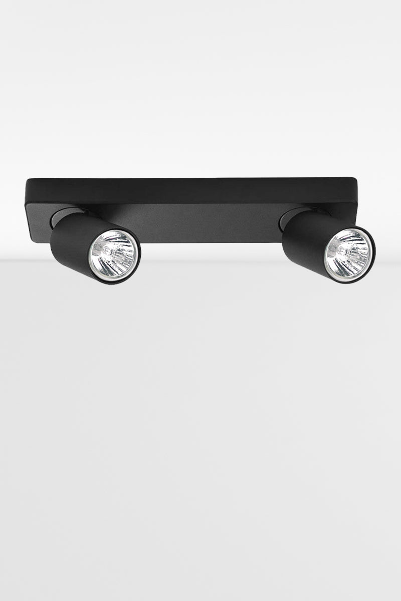 Black double spot light bar. 