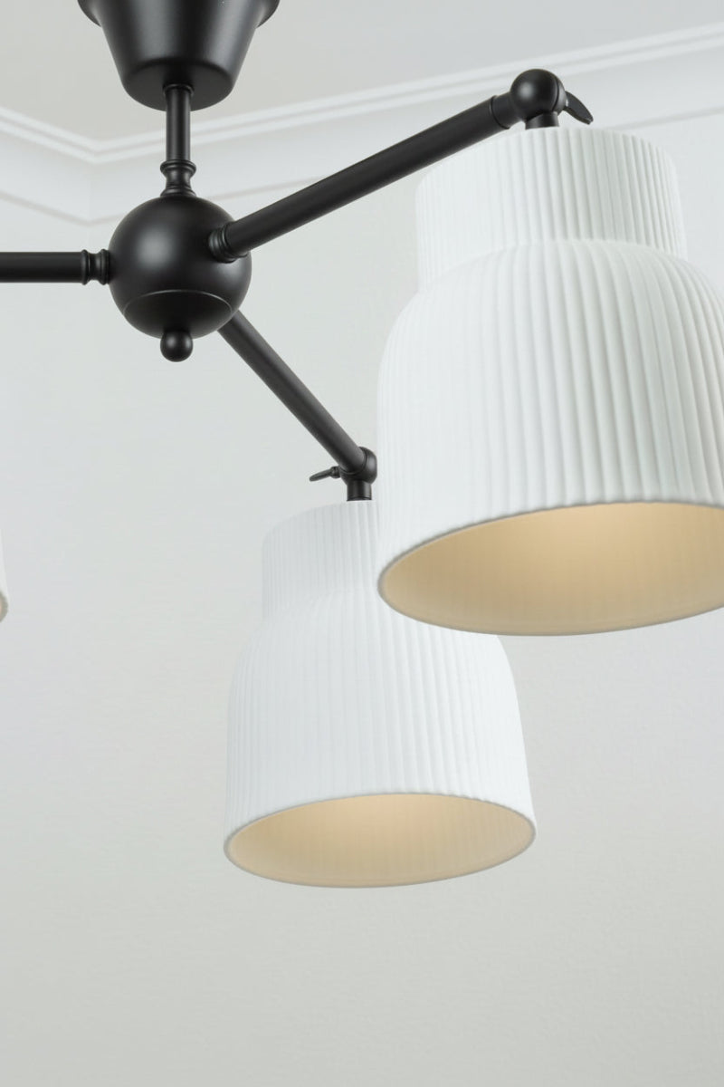 Verona Ceramic flush mount in black