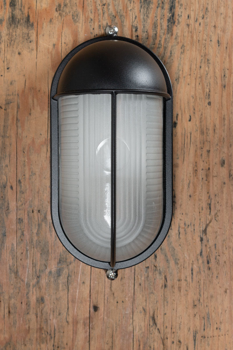 Arlie Oval Caged Eylid Bunker Light in black
