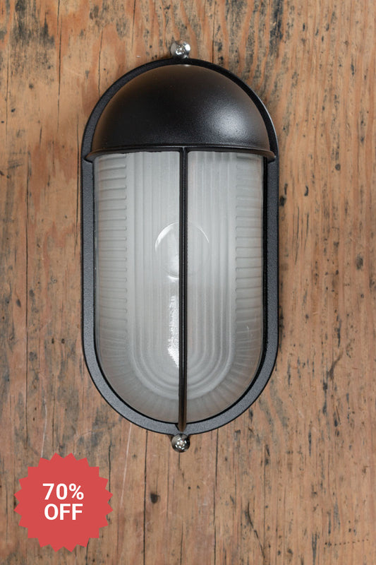 Arlie Oval Caged Eylid Bunker Light in black