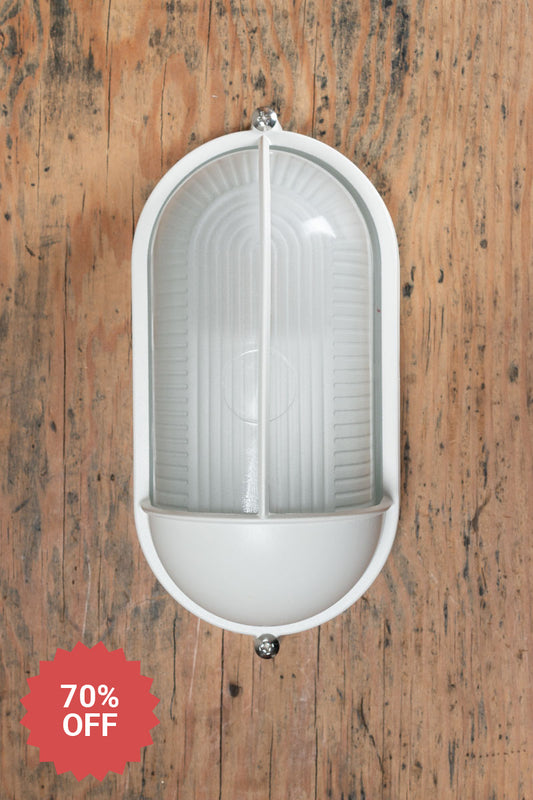 Arlie Oval Caged Eylid Bunker Lights in white