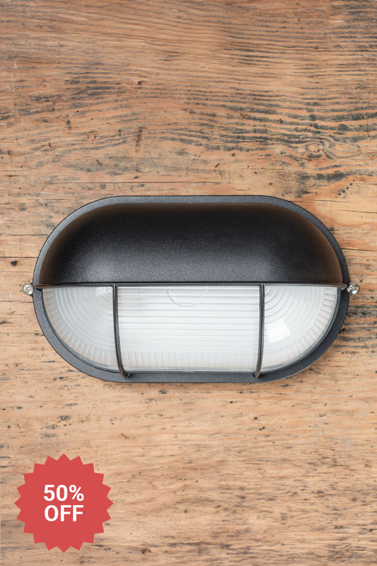 Black Robe Oval Caged Eylid Bunker Light