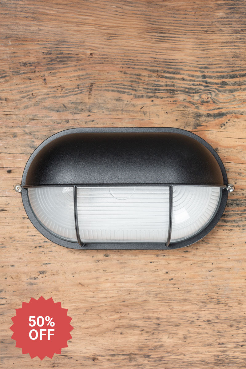Black Robe Oval Caged Eylid Bunker Light