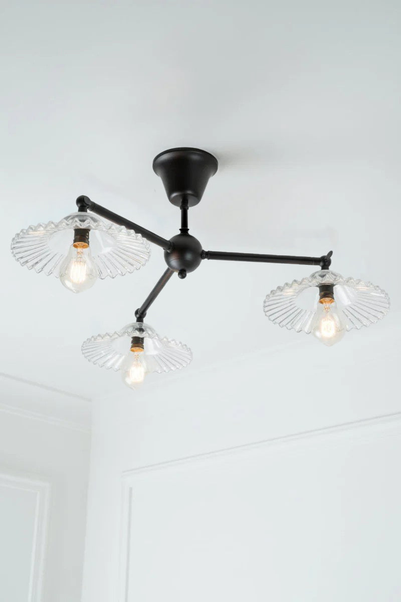 Charmont Glass Chandelier in gold frame