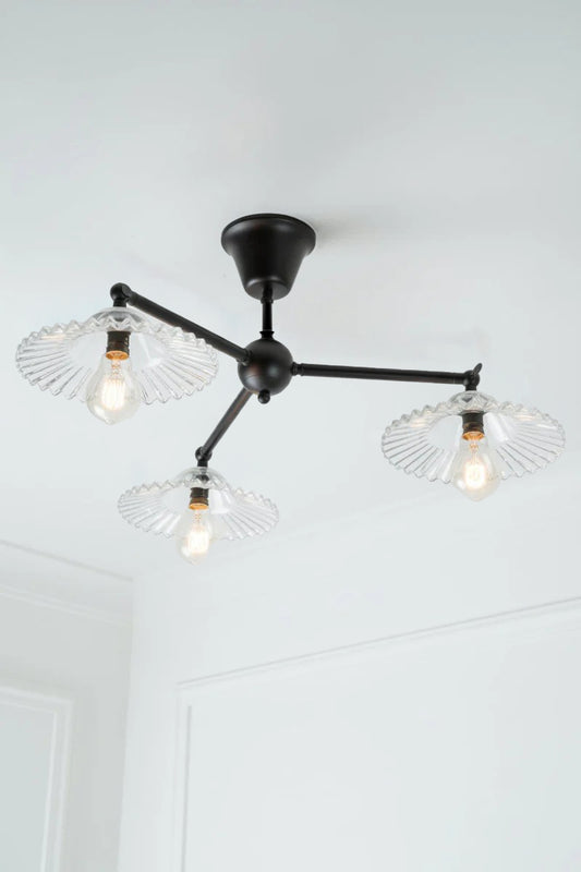 Charmont Glass Chandelier in gold frame