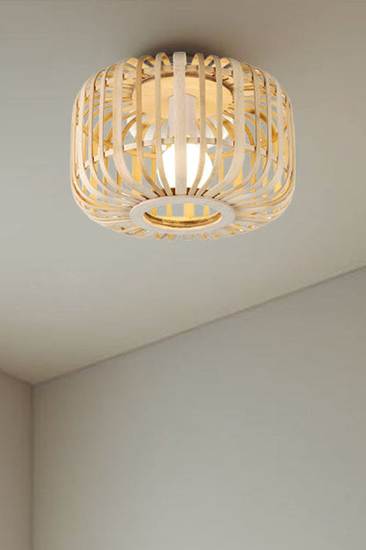 Cape Bamboo Ceiling Light with a natural finish.