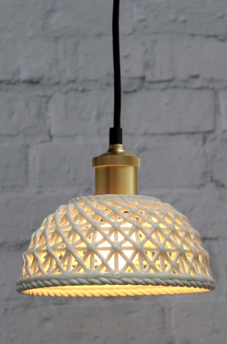 gold lampholder on short shade