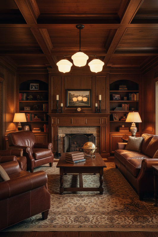 pendant light in living room den