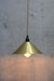 Cone Pendant Light with jute cord and aged brass small shade