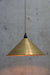 Cone Pendant Light with jute cord and Brass large shade