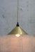 Cone Pendant Light with jute cord and bright brass small shade 