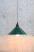 Cone Pendant Light with jute cord and federation green small shade