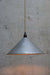 Cone Pendant Light with jute cord and vintage steel large shade