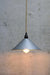 Cone Pendant Light with jute cord and white vintage steel shade