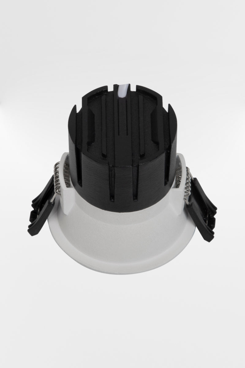 White LED downlight, with clamps. 